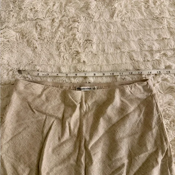 Abercrombie + Fitch Mid Rise Linen Blend Maxi Skirt - Picture 8 of 10